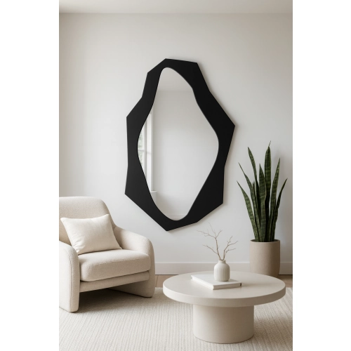 Dekoracyjne lustro o ostrym organicznym kształcie w ramie mdf - MINORE